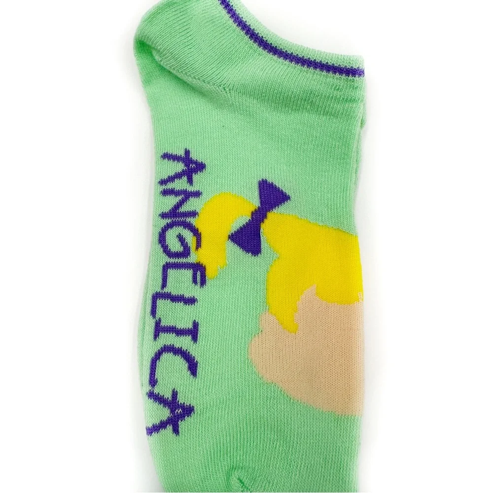 Nickelodeon Womens No Show Socks Rugrats Hey Arnold 5 Pairs Retro 90s Fun Gift